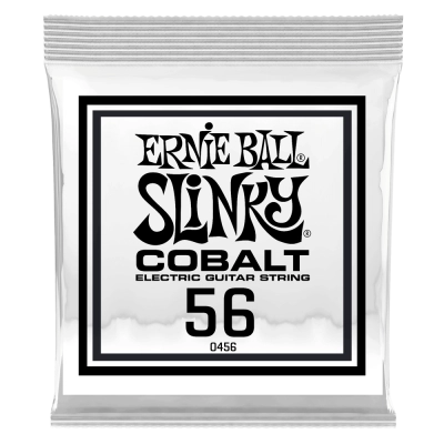 Corde simple pour guitare électrique Ernie Ball, filée au cobalt, 0,056