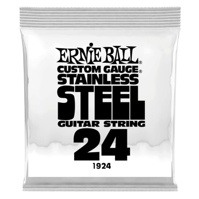 Corde simple pour guitare électrique en acier inoxydable Ernie Ball - .024