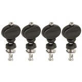 Grover - Jeu de 4 chevilles Champion pour ukulélé avec boutons noirs