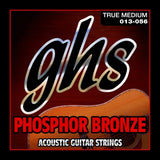 Cordes GHS - Cordes pour guitare acoustique en bronze phosphoreux - True Medium