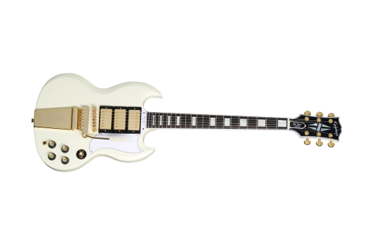 Epiphone - Les Paul SG Custom de 1963 avec vibrato Maestro et étui - Blanc classique