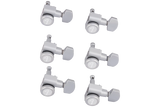 Fender - Locking Stratocaster/Telecaster Staggered Tuning Machines (Set of 6) - Brushed Chrome