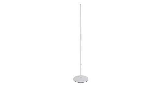 K & M Stands - White Mic Stand with Round Base