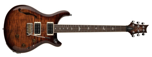 PRS Guitars - Guitare électrique piézo semi-creuse SE Custom 24 avec housse - Orange Tiger Smokeburst