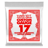 Corde simple en acier pour guitare électrique ou acoustique Ernie Ball - 0,017