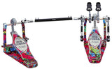 Tama - Pédalier double Iron Cobra Power Glide Édition Limitée 50e Anniversaire - Marble Psychedelic Rainbow