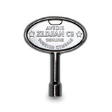 Clé de batterie chromée Zildjian avec logo de la marque Zildjian