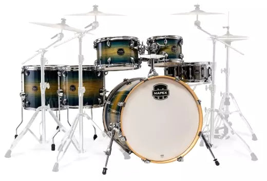 Mapex - Armory 6-Piece Shell Pack (22,10,12,14,16,SD) - Rainforest Burst Fast Toms