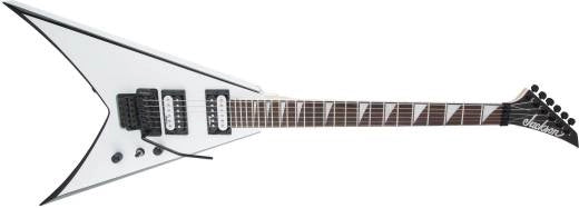 Jackson Guitars - Série JS King V JS32, touche amarante - Blanc avec biseaux noirs