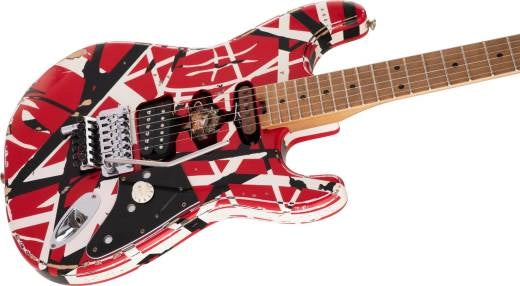 EVH - EVH Striped Series Frankie, Maple Fingerboard - Red/White/Black Relic 5107900503