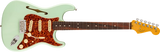 Fender - American Professional II Stratocaster Thinline, touche en palissandre avec étui - Vert surf transparent
