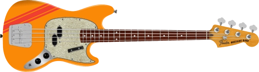Fender - Basse Mustang Vintera II 70s, touche palissandre - Orange compétition avec housse