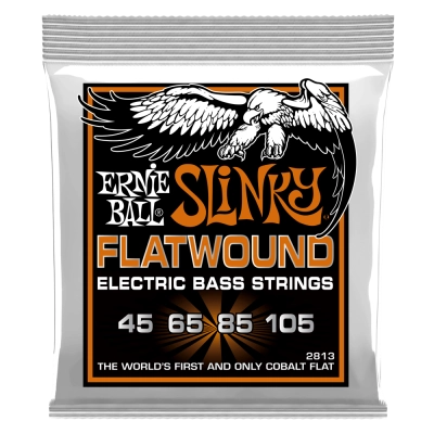 Ernie Ball - Cordes pour basse hybrides Slinky Flatwound 45-105