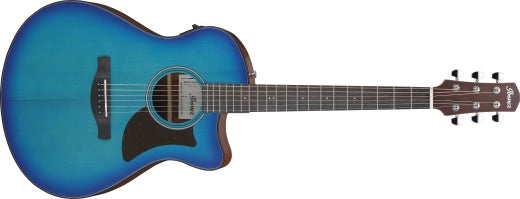Ibanez - AAM50CE Advanced Auditorium with Cutaway Acoustic/Electric Guitar - Sapphire Blue Burst