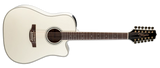Takamine - Guitare électro-acoustique 12 cordes GD37CE-12 PW avec housse - Blanc nacré brillant