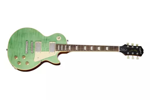 Epiphone - Les Paul Standard 50s Figured Electric Guitar with Gigbag - Seafoam Green