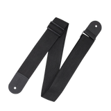 Levys - 2 Poly Adjustable Guitar Strap with Metal Ends - Black