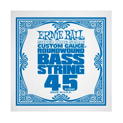 Corde simple pour basse électrique Ernie Ball .045 Super Long Scale Nickel Wound