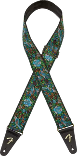 Sangle Fender - Jacquard mosaïque - Verte