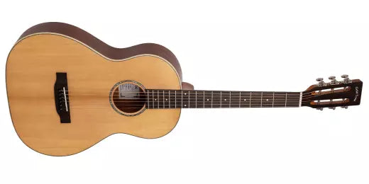 Guitare acoustique/électrique en bois massif The Parlor Gold Tone avec housse - Satin Natural