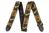Sangle Fender - Monogramme Fender Noir/Jaune/Marron