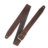 Levys - 1.5 Big Buckle Adjustable Leather Guitar Strap - Brown