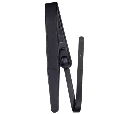 Godin Guitars - Black Leather Felt Padded Guitar Strap