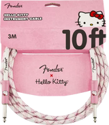 Fender - Câble tressé blanc/rose Fender x Hello Kitty - 10