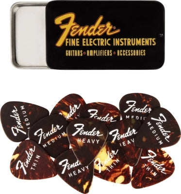 Fender - Boîte de 12 médiators électriques fins