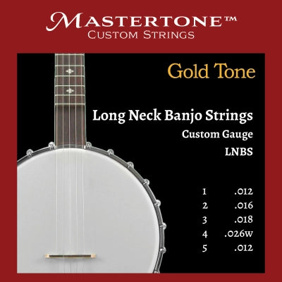 Jeu de cordes pour banjo à manche long, ton or, calibre personnalisé