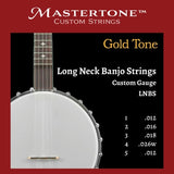 Jeu de cordes pour banjo à manche long, ton or, calibre personnalisé