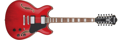 Ibanez - Guitare électrique semi-hollowbody 12 cordes AS Artcore - Rouge cerise transparent