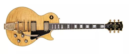 Gibson Custom Shop - Guitare électrique Les Paul Custom Figured Top avec Bigsby - Antique Natural