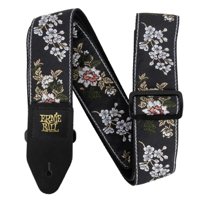 Sangle de guitare Ernie Ball - Jacquard Fleurs Blanches