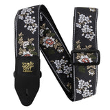 Sangle de guitare Ernie Ball - Jacquard Fleurs Blanches