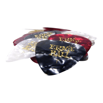 Ernie Ball - Médiators nacrés fins de couleurs assorties - Lot de 24