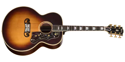 Gibson - Guitare acoustique SJ-200 d'avant-guerre en palissandre vieilli clair avec étui rigide - Faded Vintage Sunburst