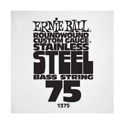 Corde simple pour basse électrique en acier inoxydable Ernie Ball .075