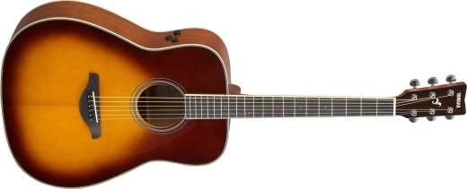 Yamaha - Guitare transacoustique FG avec table en épicéa massif - Brown Sunburst