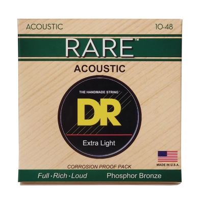 Cordes acoustiques DR Strings - Rare Phosphor Bronze - Light 10-48