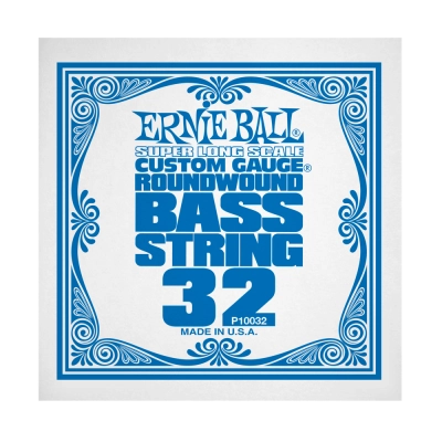 Corde simple pour basse électrique Ernie Ball .032 Super Long Scale Nickel Wound