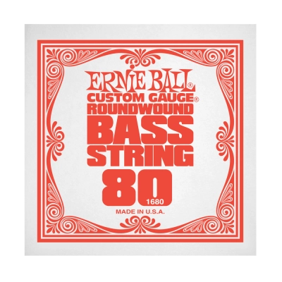 Corde simple pour basse électrique Ernie Ball .080 nickelée