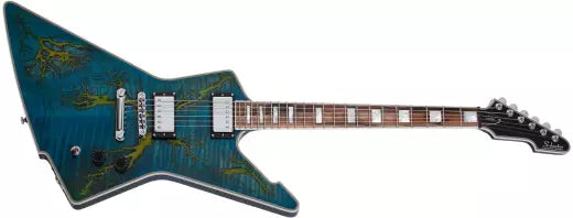 Schecter - E-1 Electro-Resin Electric Guitar - Transparent Blue