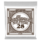 Corde simple pour guitare acoustique Ernie Ball Earthwood 80/20 Bronze - .028