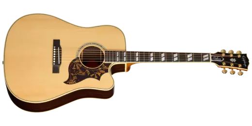 Epiphone - Hummingbird Deluxe EC Acoustic/Electric Guitar with Case - Natural