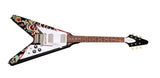 Epiphone - Guitare électrique Jimi Hendrix Love Drops Flying V en édition limitée avec étui rigide - Ébène