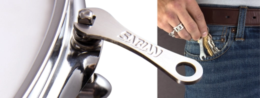 Sabian - Clé plate - Clé porte-clés pour tambour