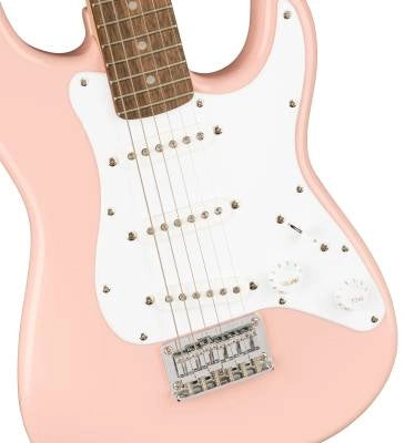 Squier - Mini Strat Electric Guitar w/Laurel Fingerboard - Shell Pink 0370121556