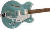 Guitares Gretsch - G5622T-140 RARE Electromatic 140e anniversaire Double Platinum Center Block avec Bigsby, touche en laurier - Finition bicolore Stone Platinum/Pearl Platinum
