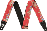 Fender - 2 sangles hawaïennes - Motif floral rouge